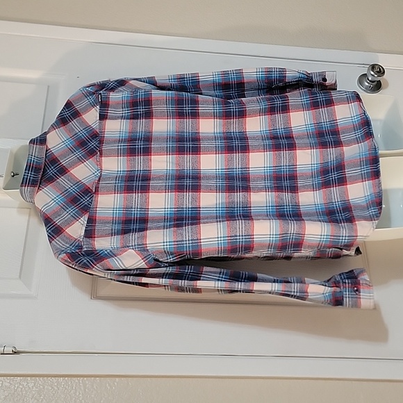 Rip Curl Flannel Shirt Men's Blue Plaid Button Up Surf.Size Large - Picture 6 of 7